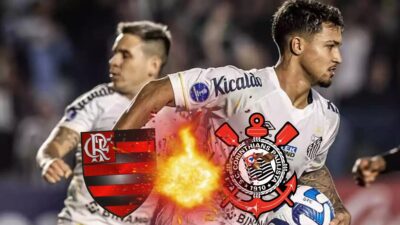 Imagem do post Aproveitando a deixa? Flamengo e Corinthians entram na BRIGA para arrancar um dos grandes ASTROS do Santos