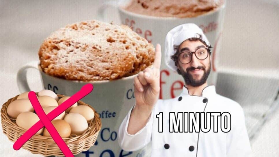 Bolo de caneca em 1 minuto, sem ovos e feito no micro-ondas; veja receita (Fotos: Reprodução/ Internet/ FreePik/ Montagem Gustavo)