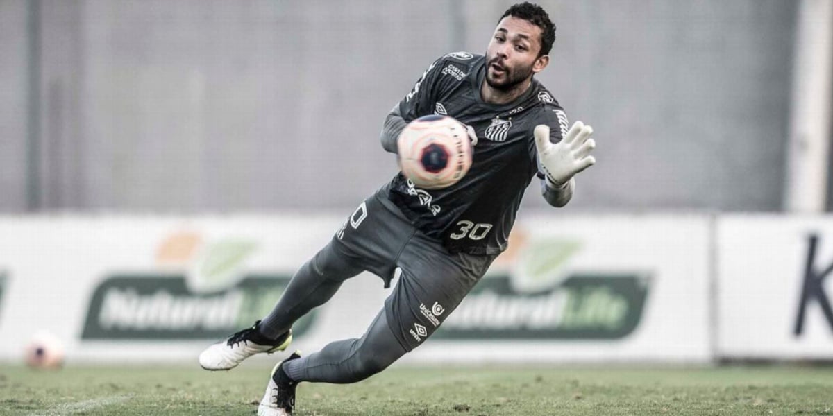 Vladimir durante o treino antes do jogo pelo Santos (Ivan Storti/Santos FC)