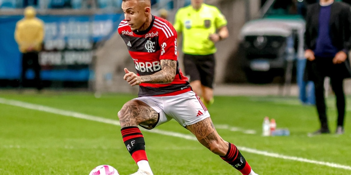 Everton Cebolinha em jogo pelo Flamengo (Foto: Alex VIana, Agencia F8/Gazeta Press)