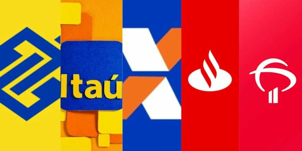 Logos dos principais bancos do Brasil (Imagem: Reprodução/Internet)