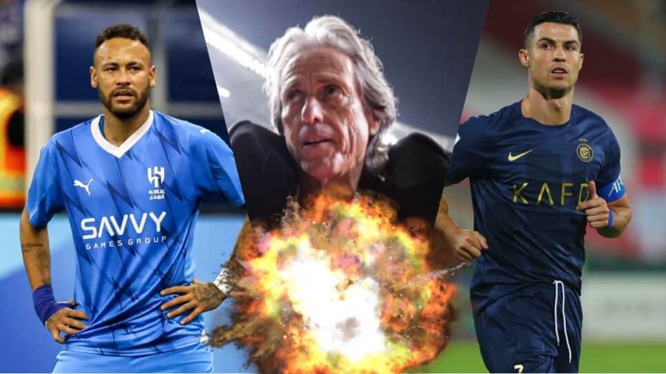 BOMBA: Jorge Jesus faz comparação de Neymar com Cristiano Ronaldo sem papas na língua (Fotos: Reprodução/ GettyImages/ Montagem)