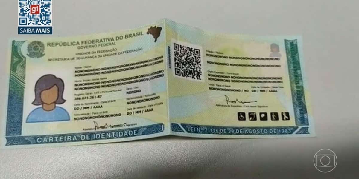 Nova carteira de identificação, o CIN (Foto: Reprodução/ TV Globo)