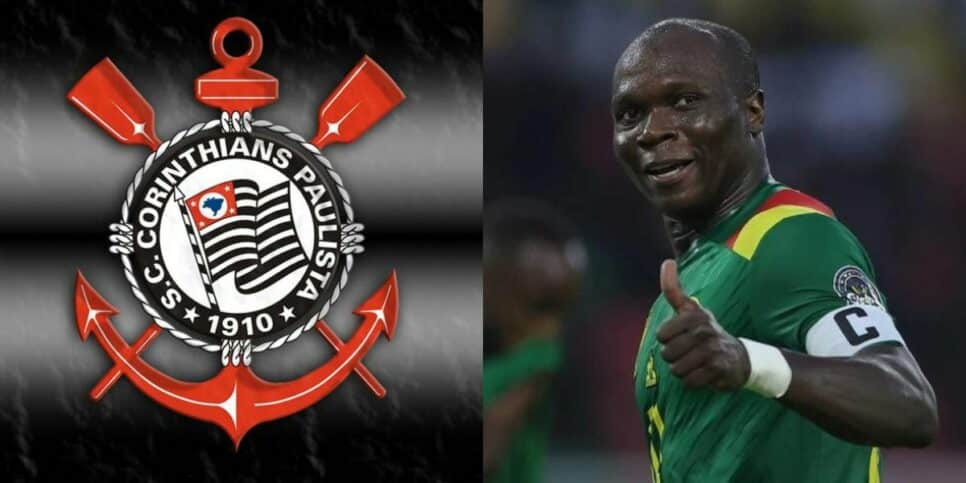Corinthians e Aboubakar (Foto: Reprodução / Internet / Montagem HoraDoBenefício)