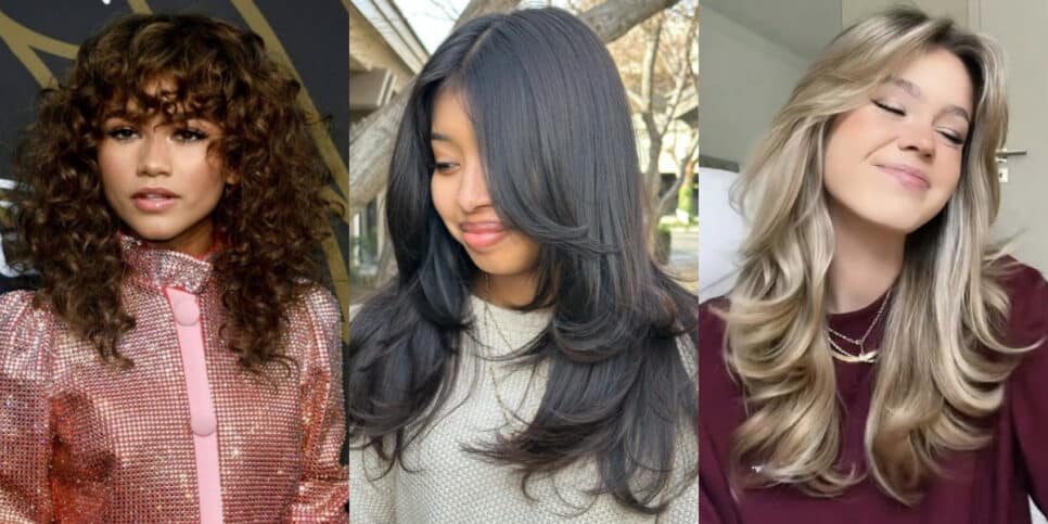 Tendência de cabelo 2024: conheça o corte borboleta (Foto: Reprodução/Montagem HoraDoBenefício)