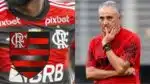 Tite deve ficar na mão co m possível saída de craque do Flamengo em 2024 (Fotos: Reprodução/ Gilvan de Souza/ Marcelo Cortes/ CRF)