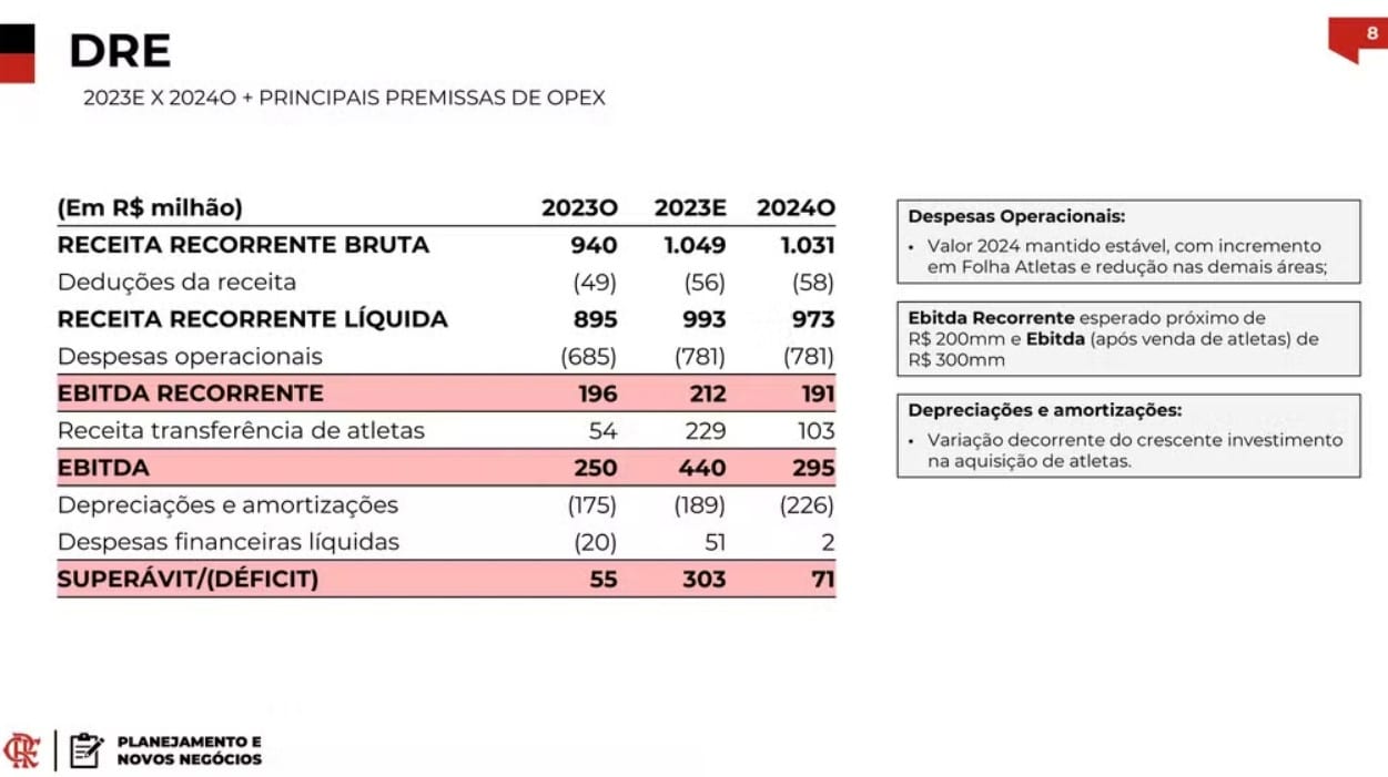 O clube de futebol carioca expôs números chocantes (Foto: Flamengo)