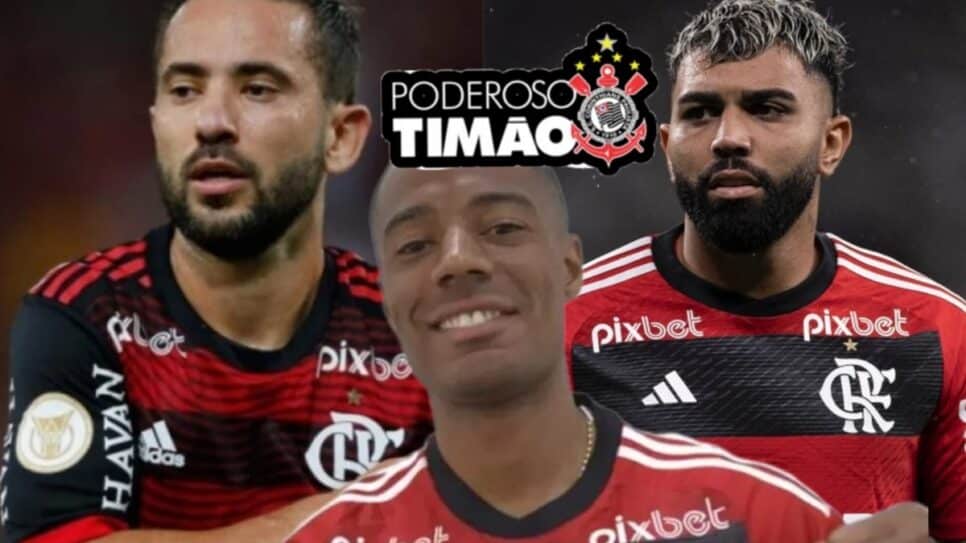 De La Cruz, Éverton Ribeiro e Gabigol: Movimentações do Flamengo e desejo no Corinthians (Fotos: Reprodução/ Divulgação/ CRF/ Gilvan de Souza/ Montagem)