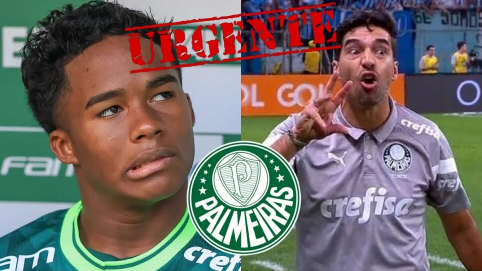 Abel expõe caráter urgente na situação de Endrick no Palmeiras (Fotos: Reprodução/ Marcello Zambrana/ AGIF/ GE/ Montagem)