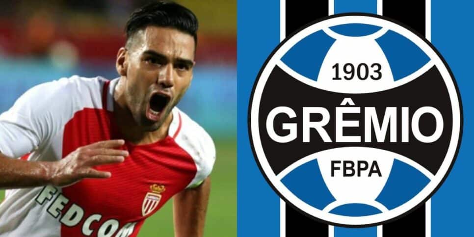 Falcão García e logo do Grêmio (Foto: Reprodução / Internet / Montagem HoraDoBenefício)