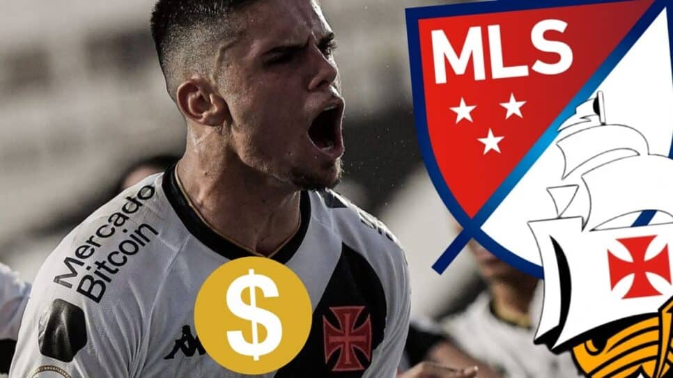 Gabriel Pec deve deixar o Vasco da Gama rumo a clube da MLS, dos Estados Unidos (Foto: Reprodução/ Vasco/ Montagem Gustavo)