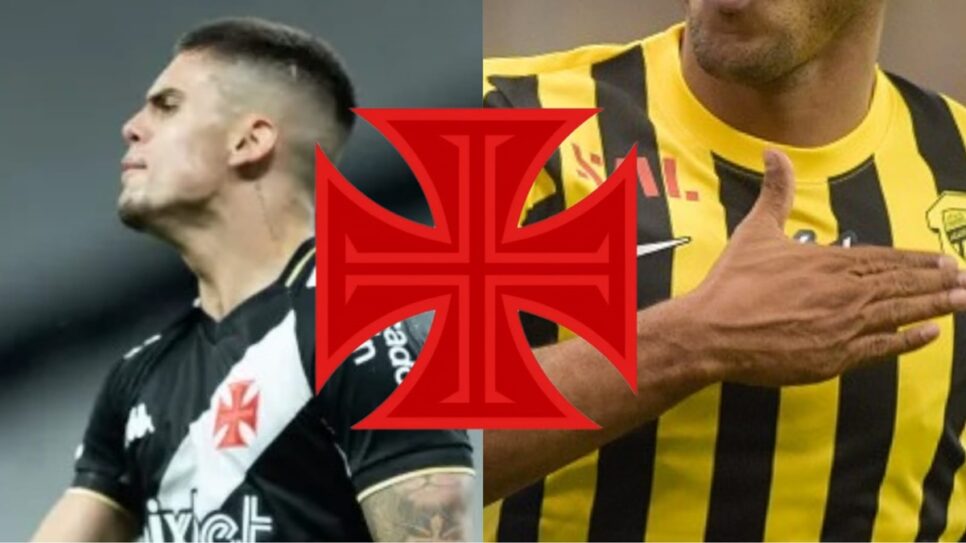 Gabriel Pec sai do Vasco e substituto ao atacante é sondado (Fotos: Reprodução/ Diogo Reis/ AGIF/ GettyImages/ Montagem)