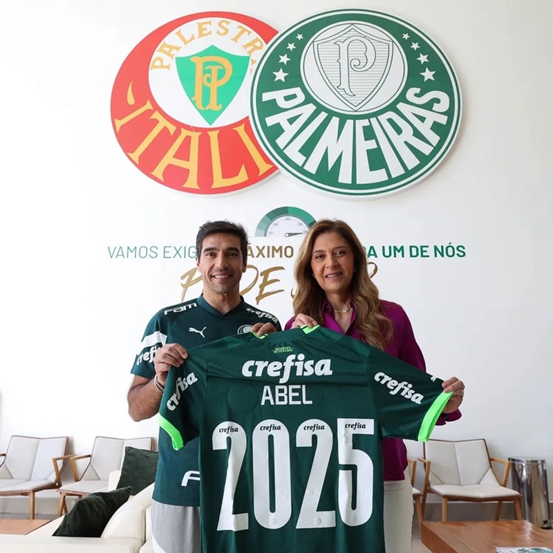 Renvação de contrato de Abel teve dedo de Leila (Foto: Reprodução/ SE Palmeiras)