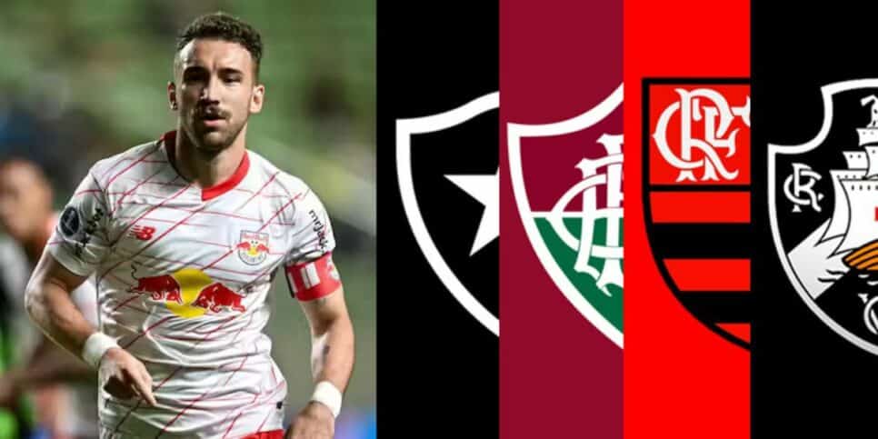 Léo Ortiz e logo dos clubes carioca (Foto: Reprodução / Internet / Montagem HoraDoBenefício)