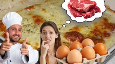 Imagem do post Faltou CARNE e seu ALMOÇO tem que sair RÁPIDO? Solução da correria é o cremoso ‘Ovos Gratinados no Purê’