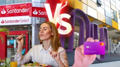 Imagem do post É PRA DESBANCAR RIVAL: Santander eleva nível do jogo contra Nubank e oferece até COMIDA DE GRAÇA a clientes