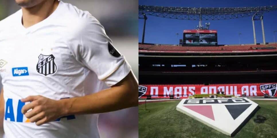 São Paulo e jogador (Reprodução/Internet)