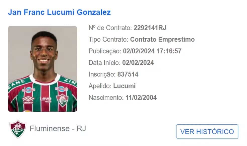 Jan Lucumí assina contrato com Fluminense (Foto: Reprodução)