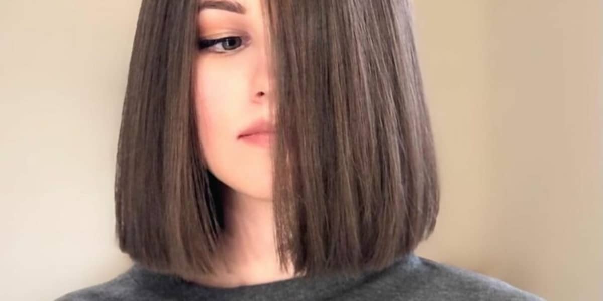 Blunt cut reto, corte de cabelo tendência de 2024 (Imagem Reprodução hairstyleandmakeup.com)