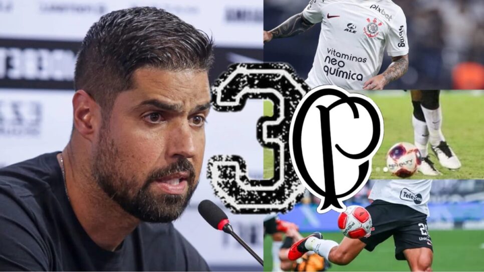 António Oliveira terá 3 desfalques no jogo do Corinthians (Fotos: Reprodução/ Rodrigo Coca/ Ag. Corinthians/ Montagem Gustavo)