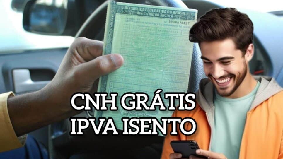 2024 alegre aos motoristas: CNH Grátis e IPVA isento é realidade para muitos (Fotos: Reprodução/ Internet/ FreePik/ Montagem)