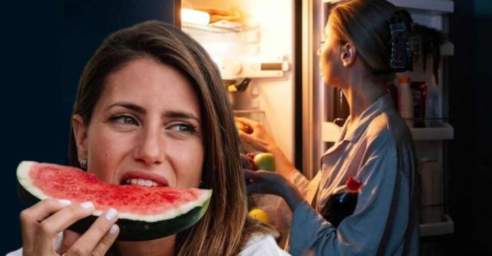 Descubra toda verdade revelada sobre o mito de comer melancia de noite e madrugada (Fotos: Reprodução/ FreePik/ Montagem Gustavo)