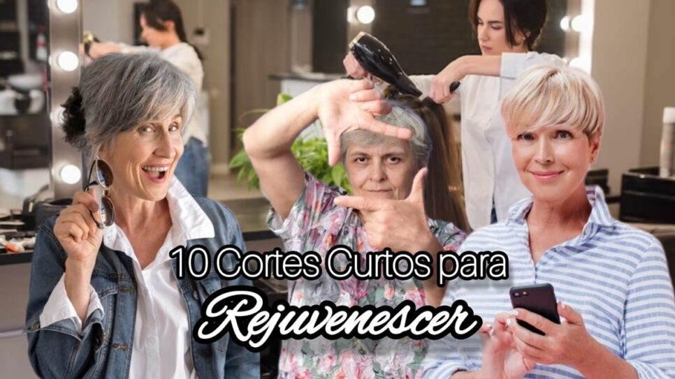 Cortes de cabelos curtos para mulheres mais velhas que desejam rejuvenescer o visual; veja lista com 10 dicas (Fotos: Reprodução/ FreePik/ Montagem)