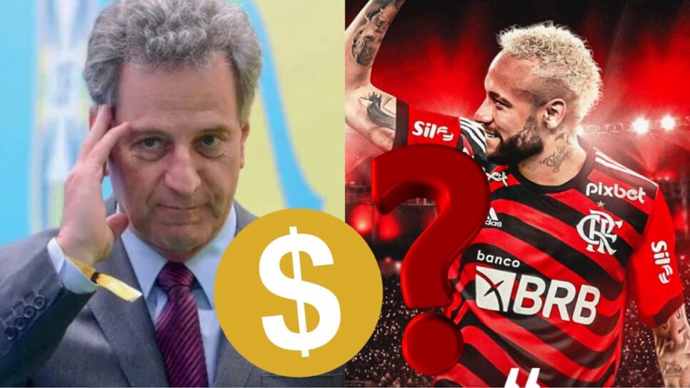 Landim manda a real sem rodeios sobre Neymar no Flamengo; foto montagem feita pela torcida do craque com as cores do rubro-negro (Fotos: Reprodução/ Internet/ CRF/ Montagem)