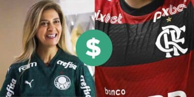 Leila Pereira, presidente do Verdão e ex-jogador do Mengão (Foto: Reprodução / Palmeiras / Flamengo)