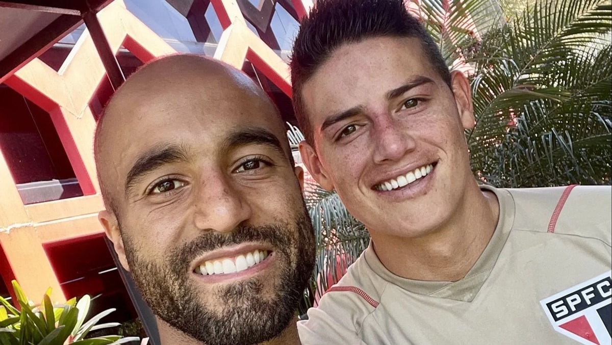 Lucas Moura e James Rodríguez foram as grandes contratações de 2023 no São Paulo (Foto: Reprodução/ Instagram)