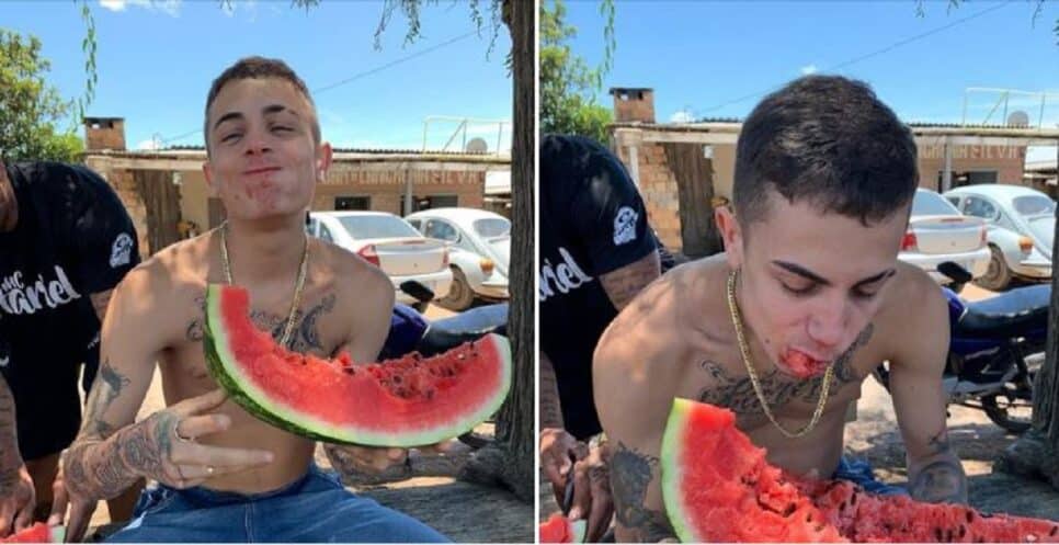 Água Benefícios Comer melancia todos os dias é benéfico ao corpo (Foto: MC Hariel/ Reprodução Facebook)