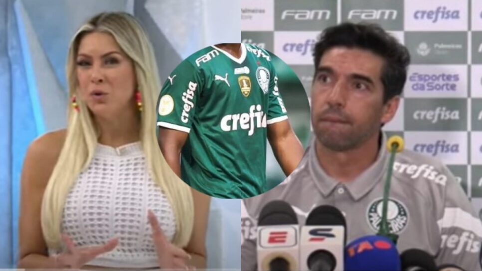 Renata Fan mostra falas de Abel sobre volta no Palmeiras (Fotos: Reprodução/ Jogo Aberto/ Band/ Montagem)