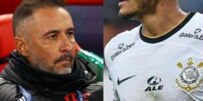 Vítor Pereira não poupa críticas e dispara contra astro do Corinthians (Foto: Montagem/HoraDoBenefício)