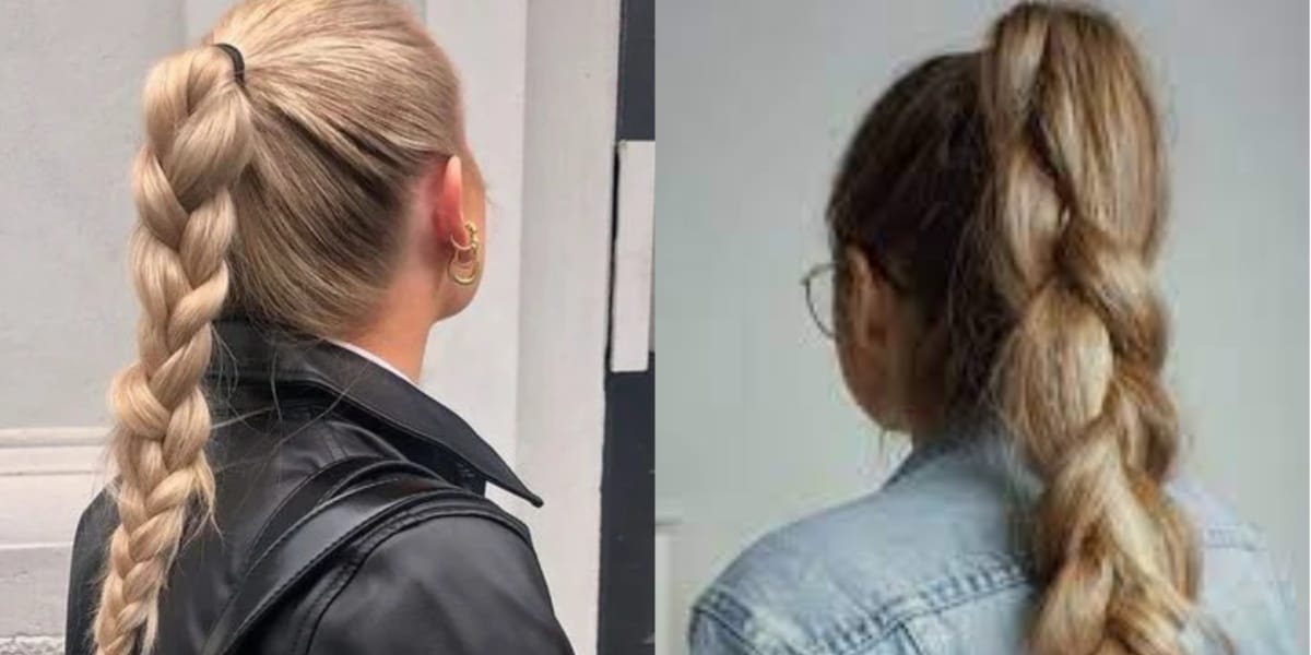 Trança no rabo de cavalo ótimo penteado para compor o visual (Imagem Reprodução Google)