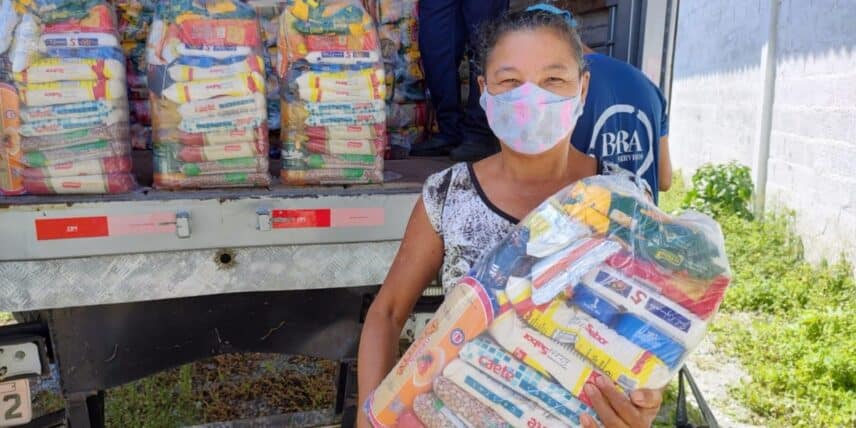 Cestas básicas, alimentos. Beneficiários do Famílias podem receber cesta básica em março (Imagem Reprodução Divulgação)