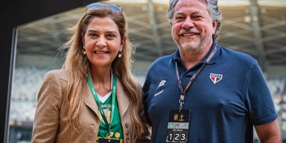 Leila Pereira do Palmeiras e Casares do São Paulo (Imagem Reprodução Uol)