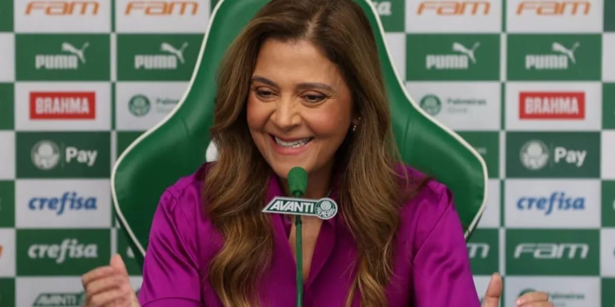 Leila Pereira, Presidente do Palmeiras, está prestes a fechar com grande reforço (Imagem Reprodução César Greco/Palmeiras)