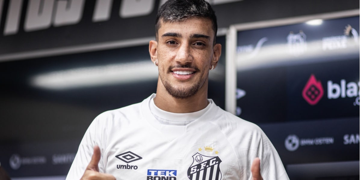 Pedrinho, jogador do Santos (Foto Reprodução Gazeta Esportiva)