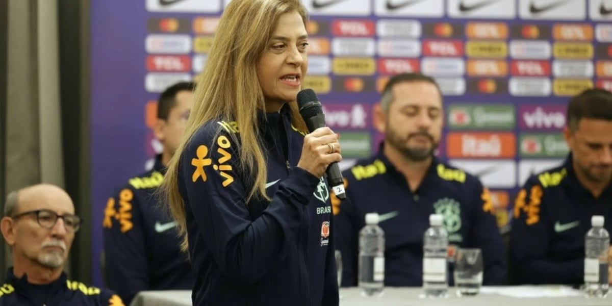 Leila Pereira, faz discurso sobre caso Daniel Alves e Robinho em reunião da CBF (Imagem Reprodução Divulgação)