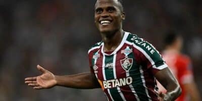 Jhon Airas, jogador do Fluminense na mira de time da La Liga (Imagem Reprodução Mauro Pimentel / AFP)