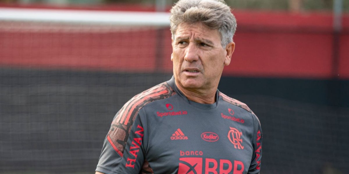 Renato Gaúcho quando era treinador do Flamengo (Imagem Reprodução Google)