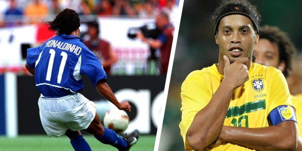 Ronaldinho Gaúcho fez bastante gols em sua carreira no futebol (Imagem: Montagem)