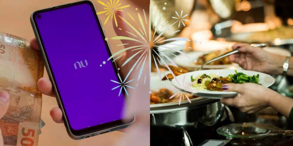 Aplicativo Nubank e almoço (Foto: Reprodução / Canva)