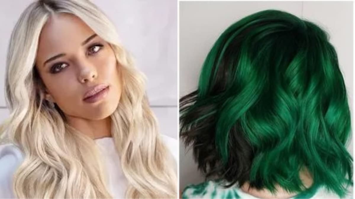 Loiro manteiga e verde ácido são cores tendência entre as mulheres (Fotos: Reprodução/ Internet/ Montagem)