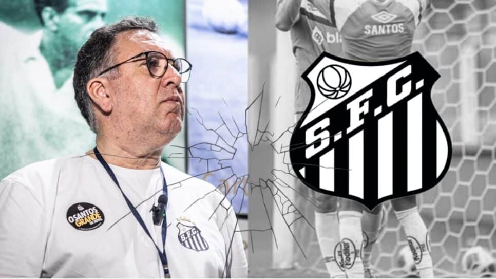 Marcleo Teixeira paralisa busca por reforços ao Santos para evitar transfer ban; entenda (Foto: Reprodução/ SantosFC/ Montagem)