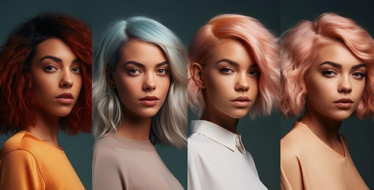 Inteligência Artificial mostra cores de cabelo variados em única mulher (Foto: Reprodução/ FreePik)