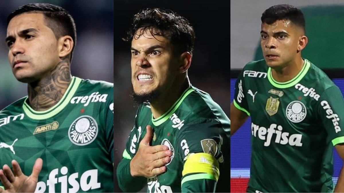 Dudu, Gustavo Gomez e Bruno Rodrigues são ausências devido lesões no Paulistão (Fotos: Reprodução/ Cesar Greco/ SEP/ Montagem)