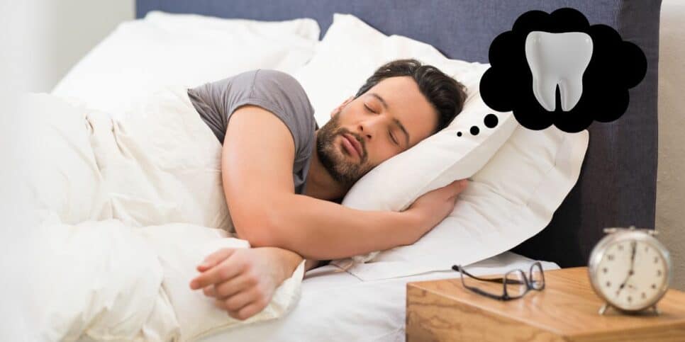 Homem sonhando com dente (Foto: Reprodução / Canva)