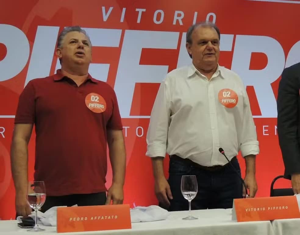 Ex-presidente do Inter, Vitorio Piffero e Pedro Affatato (Foto: Reprodução)