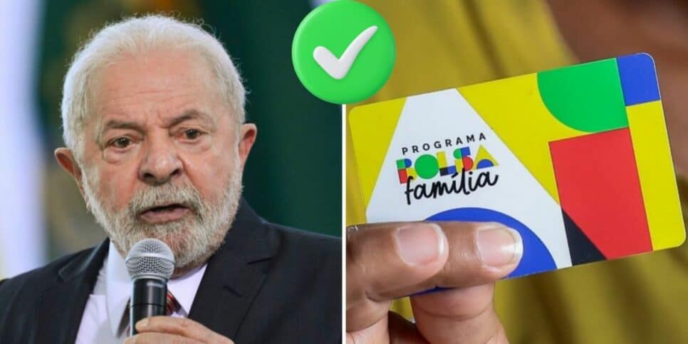 Lula e cartão do Bolsa Família (Foto: Reprodução / Pronatec)